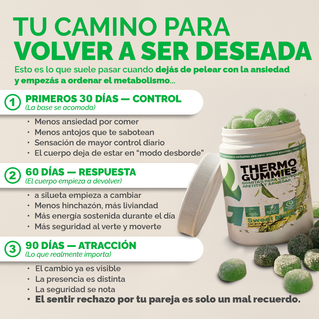 🔥 THERMO GUMMIES 🔥 | Bajás la panza, eliminas la ansiedad por comer y volves a ser deseada en 21 días